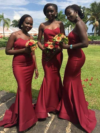 Sexy Mermaid Sweetheart Sleeveless Long Bridesmaid Dresses Online,RBWG0076