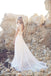 Charming A-line V-neck Sexy lace beading chiffon backless wedding dresses  , WD0336