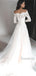 Elegant Straight Tulle A-line Cheap Long Wedding Dresses Online,RBWD0030