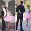 Lovely High Neck Halter Sparkly Sequins Top Pink Skirt Short Homecoming Dresses, HD0378
