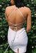 Sheath Sleeveles Straps Backless Sexy Lace-up Back Homecoming Dresses, HD0533