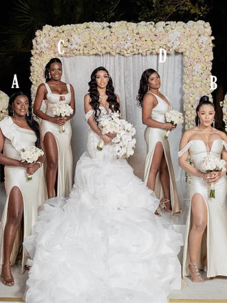 Mermaid Simple Cheap Long Bridesmaid Dresses Online,RBWG0040