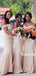 Simple Off-shoulder Mermaid Cheap Long Bridesmaid Dresses Online,RBWG0047
