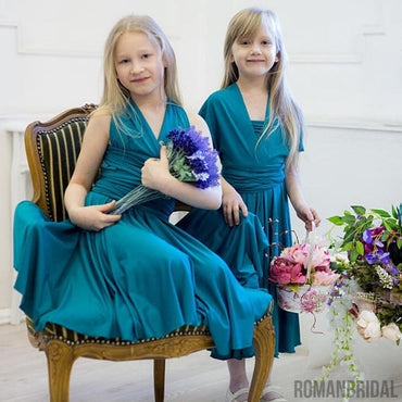 Ivory Satin Top Beaded Belt Tulle Flower Girl Dresses, Pixie Tutu Dresses, Little Girl Dresses, FG074