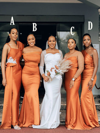 Mismatiched Mermaid Cheap Long Bridesmaid Dresses Online,RBWG0049