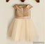 Cap Sleeve Round Neck Tulle Flower Girl Dresses, Popular Little Girl Dresses, FGS025
