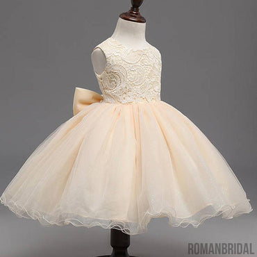 Ivory Satin Top Beaded Belt Tulle Flower Girl Dresses, Pixie Tutu Dresses, Little Girl Dresses, FG074