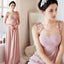 A-Line Floor-length Appliques Bridesmaid Dress With Pleats, BD0501