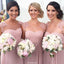A-Line Floor-length Appliques Bridesmaid Dress With Pleats, BD0501