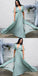 A-Line Deep V-Neck Floor-Length Chiffon Bridesmaid Dresses With Pleats, BD0107