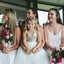 A-Line Spaghetti Straps Pink Chiffon Bridesmaid Dresses With Pleats, BD0103