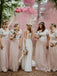 Simple Two-piece Tulle Long Bridesmaid Dresses Online,RBWG0054
