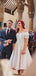 Elegant Off-shoulder A-line White Short Wedding Dresses, WD0315