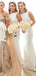 New Arrival Floor-length white sleeveless simple scoop neck long bridesmaid dresses  , BD0438