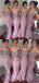Charming Floor-length Mermaid Off-Shoulder Lace Sequins V-Neck long bridesmaid dresses, BD0415
