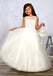 White applique Sleeveless tulle Tutu Elegant princess dress, flower girl dresses, FG0121