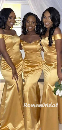 New Arrival Off-shoulder Mermaid Long Bridesmaid Dresses Online,RBWG0078