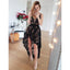 New Arrival Deep V-neck Black Lace Backless Homecoming Dresses, HD0476