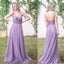 New Arrival tulle Spaghetti Straps Floor-length elegant long Bridesmaid dresses, BD0429