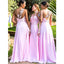 A-line Floor-length Sweetheart Backless Lace Appliques Top Bridesmaid dresses, BD0521