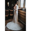 Mermaid Sleeveless Bateau Neck Backless Long Wedding Dresses, WD0440