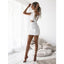 Charming Short Sleeves Lace-Up Back Light Ivory Lace Short Homecoming Dress, HD0400