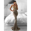 Mermaid Spaghetti Straps V-neck Prom Dress With Appliques, PD0595