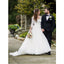 A-line 3/4 Sleeves Lace Wedding Dresses With Sweep Train Bridal Gowns, WD0411
