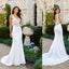 New Arrival White lace sexy V-neck sleeveless cheap elegant tail wedding dress, WD0331
