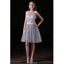Two-pieces Sleeveless Lace Top Tulle Skirt Bavkless Short Homecoming dresses, HD0372