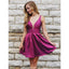Hot Selling Simple V-neck Cheap Sleeveless Short Homecoming Dresses, HD0460