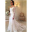 New Arrival Off the Shoulder Long Sleeves Lace Wedding Dresses With Train, WD0388