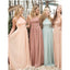 Romantic Halter Chiffon Floor-length cheap sleeveless long Bridesmaid dresses , BD0436