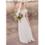 Lace Scoop Neck A-line Floor length simple cheap Wedding Dresses , WD0338
