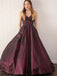 Simple Spaghetti Straps A-line Cheap Long Prom Dresses,RBPD0115