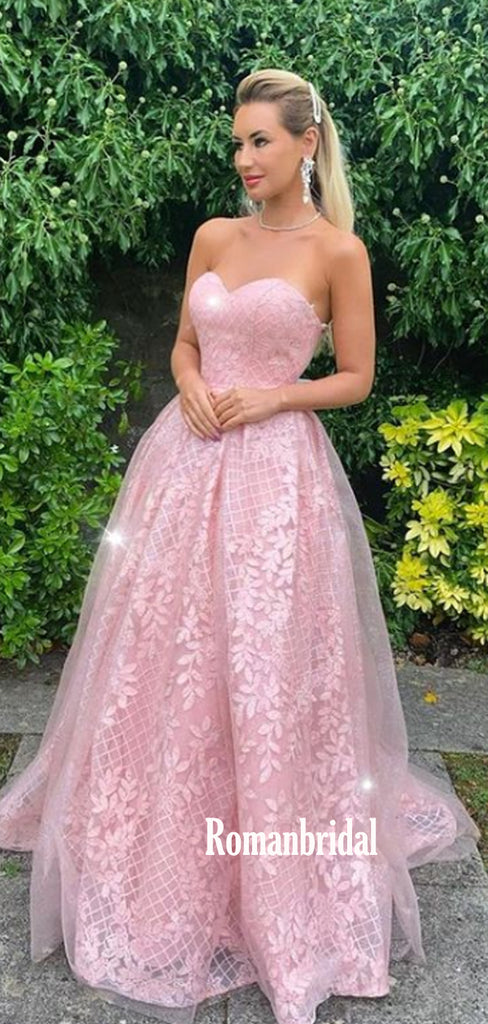 Simple Straight A-line Tulle Cheap Long Prom Dresses,RBPD0116