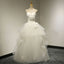 Chic Design Sweetheart White Tulle Wedding Party Dresses With Lace, Lace Up Bridal Gown, WD0034