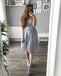 A-Line Sweetheart Spaghetti Straps Full Lace Sleeveless Short Homecoming Dress, HD0395