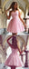 Sweetheart Strapless Lace-up Back Pink Tulle Homecoming Dresses, HD0549