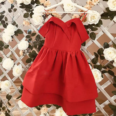 Newest Off-the-Shoulder Red Simple Cheap Short Homecoming Dresses, HD0437