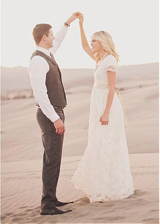 Lace Scoop Neck A-line Floor length simple cheap Wedding Dresses , WD0338