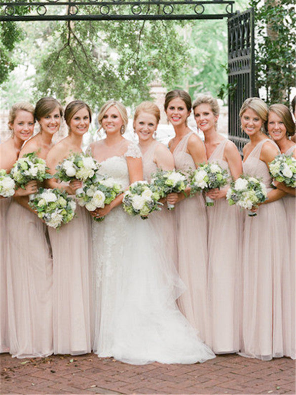 A-line Sweetheart One-shoulder Tulle Bridesmaid Dresses, BD0564 ...