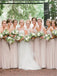 A-line Sweetheart One-shoulder Tulle Bridesmaid Dresses, BD0564