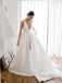 Charming V-neck A-line Cheap Long Wedding Dresses Online,RBWD0035