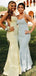 Mermaid Spaghetti Straps Cheap Long Prom Dresses With Cross Back,RBPD0006