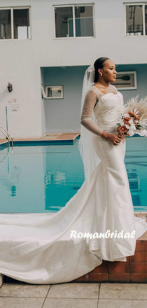 Sexy Sweetheart Mermaid Cheap Long Wedding Dresses Online,RBWD0036