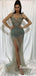 Sexy Spaghetti Straps Mermaid Sequin Cheap Long Prom Dresses,RBPD0126