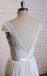 Elegant A-line Floor-length V-neck Cap sleeve lace top simple Wedding Dresses, WD0363