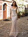 Mermaid V-Neck Spaghetti Straps Floor Length Wedding Dresses With Lace,RBWD0006