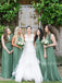 A-line Long Chiffon V-neck Bridesmaid Dresses.DB10378